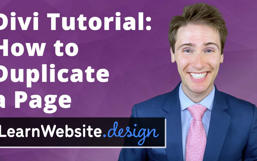 Divi How to Duplicate a Page Tutorial
